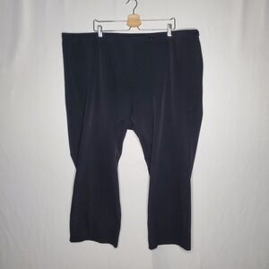 Ulla Popken Dress Pants Women 28 Black Stretch Relaxed Fit Trouser Career Office
